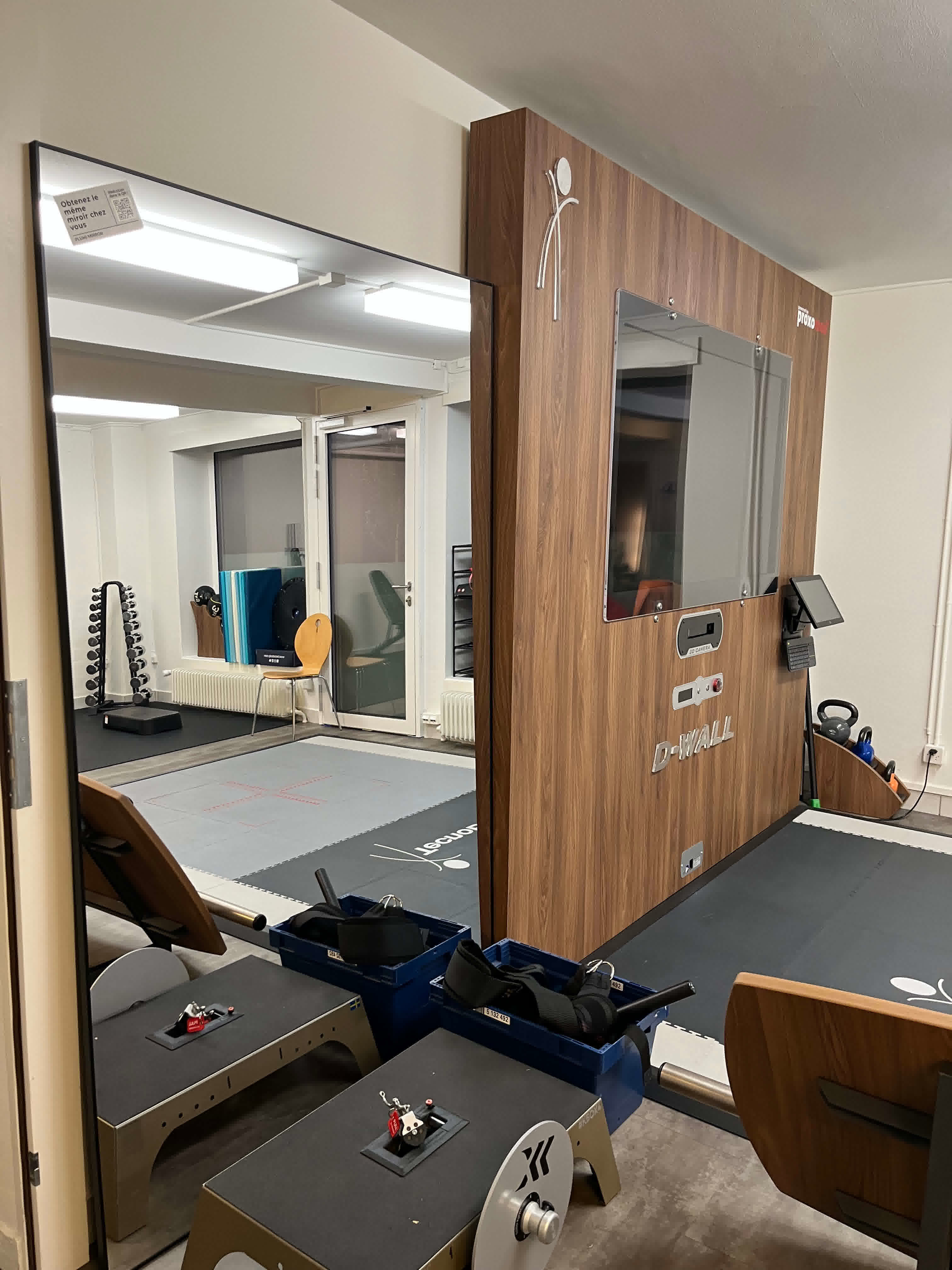 Mirror Plumi in physio cabinet