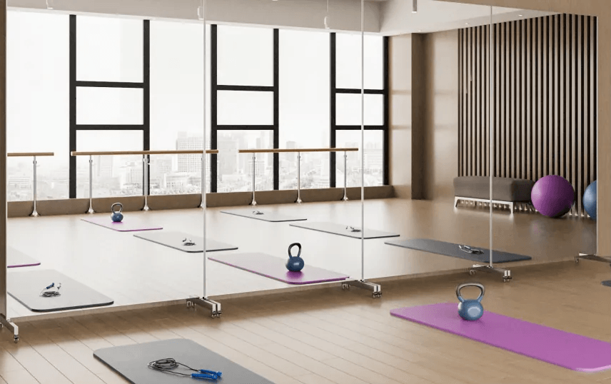 Wall of Plumi Glide mirrors