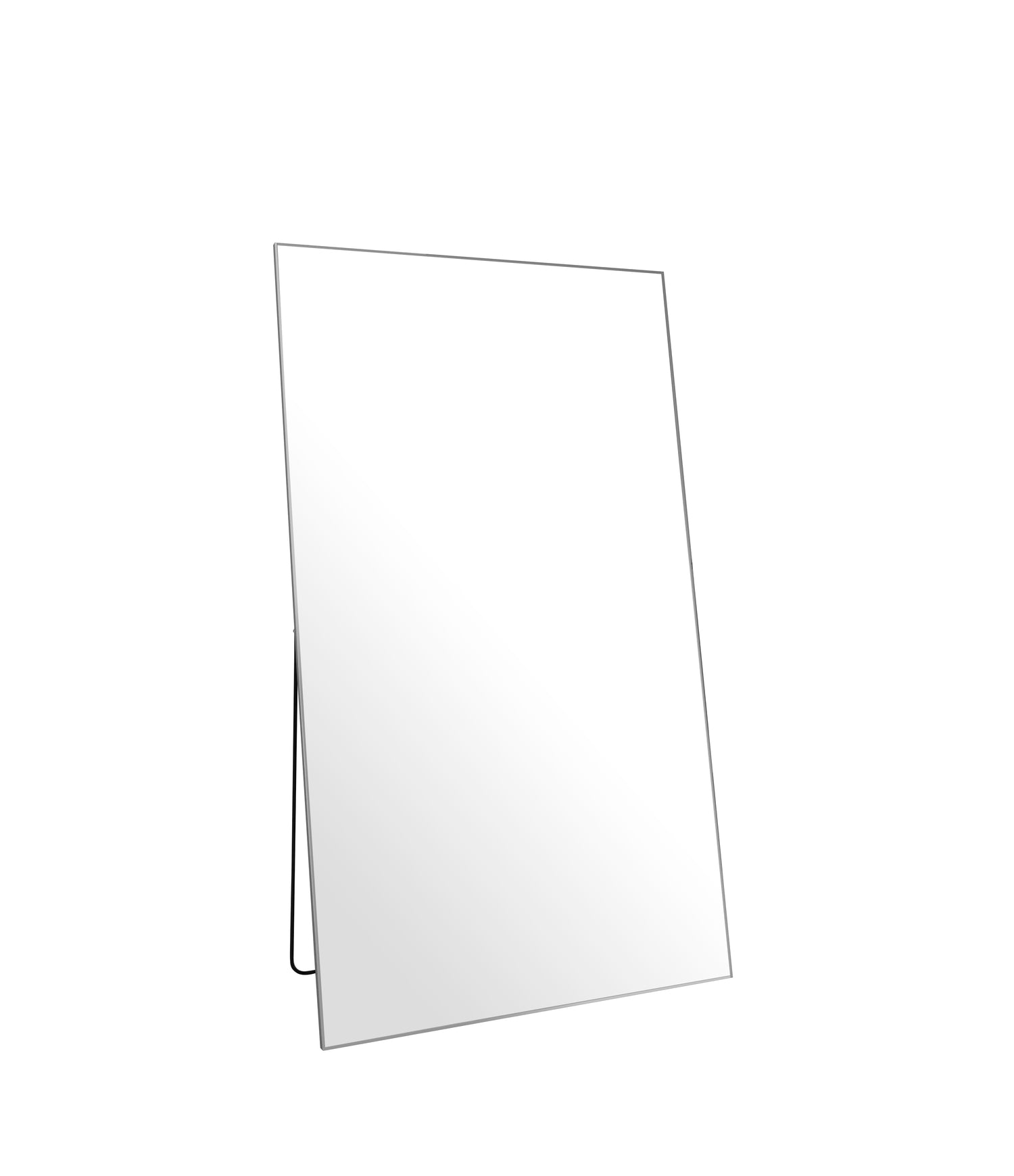 Miroir Plumi Classique cadre argent vu de face sur fond neutre